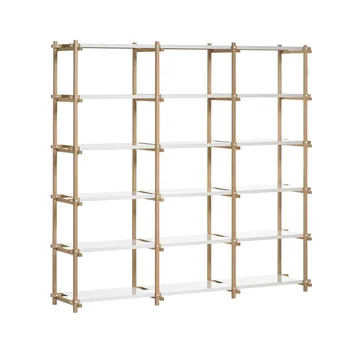 Woody hylly - Oak-white lacquered shelf, high - HAY
