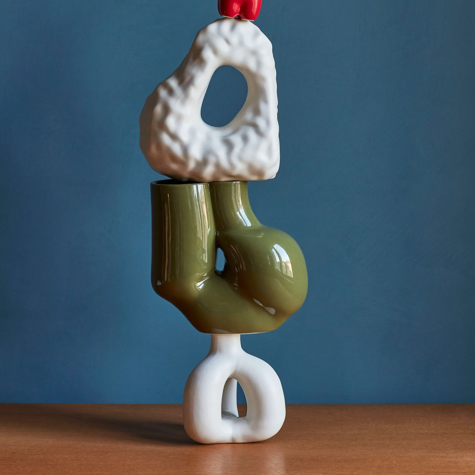 W&S Chubby -maljakko, Olive green HAY
