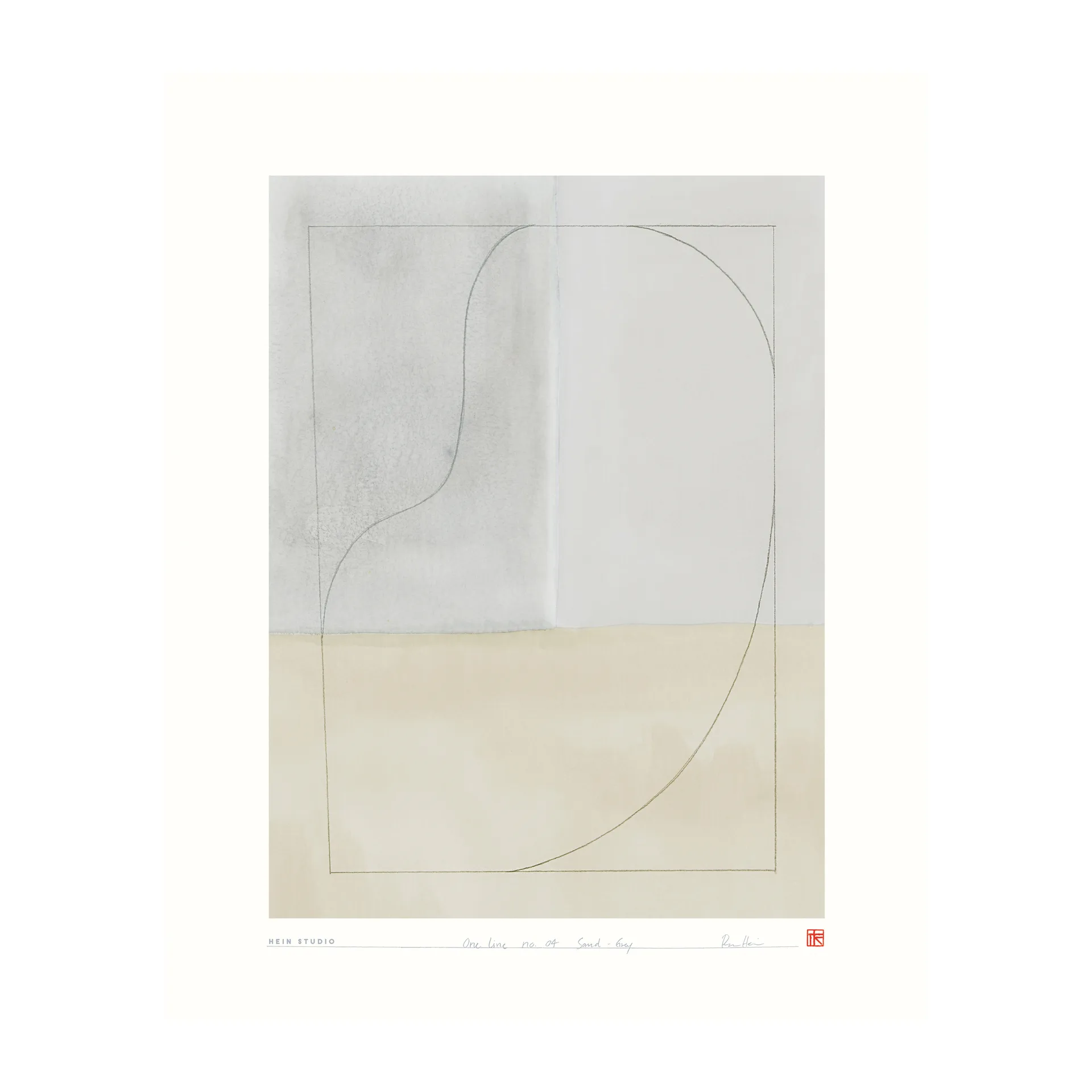 One Line -juliste 40 x 50 cm, Nro 04 Hein Studio