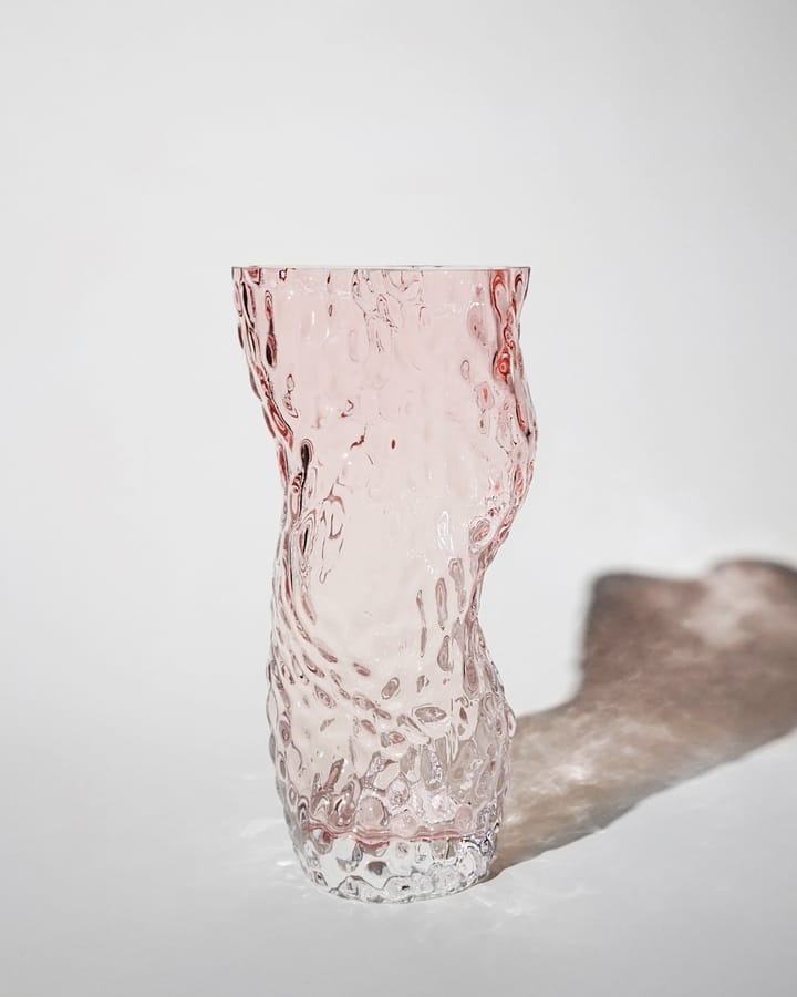 Ostrea Rock -maljakko lasia 30 cm - Pale rose - Hein Studio