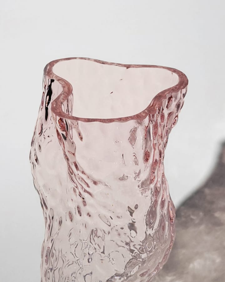 Ostrea Rock -maljakko lasia 30 cm - Pale rose - Hein Studio