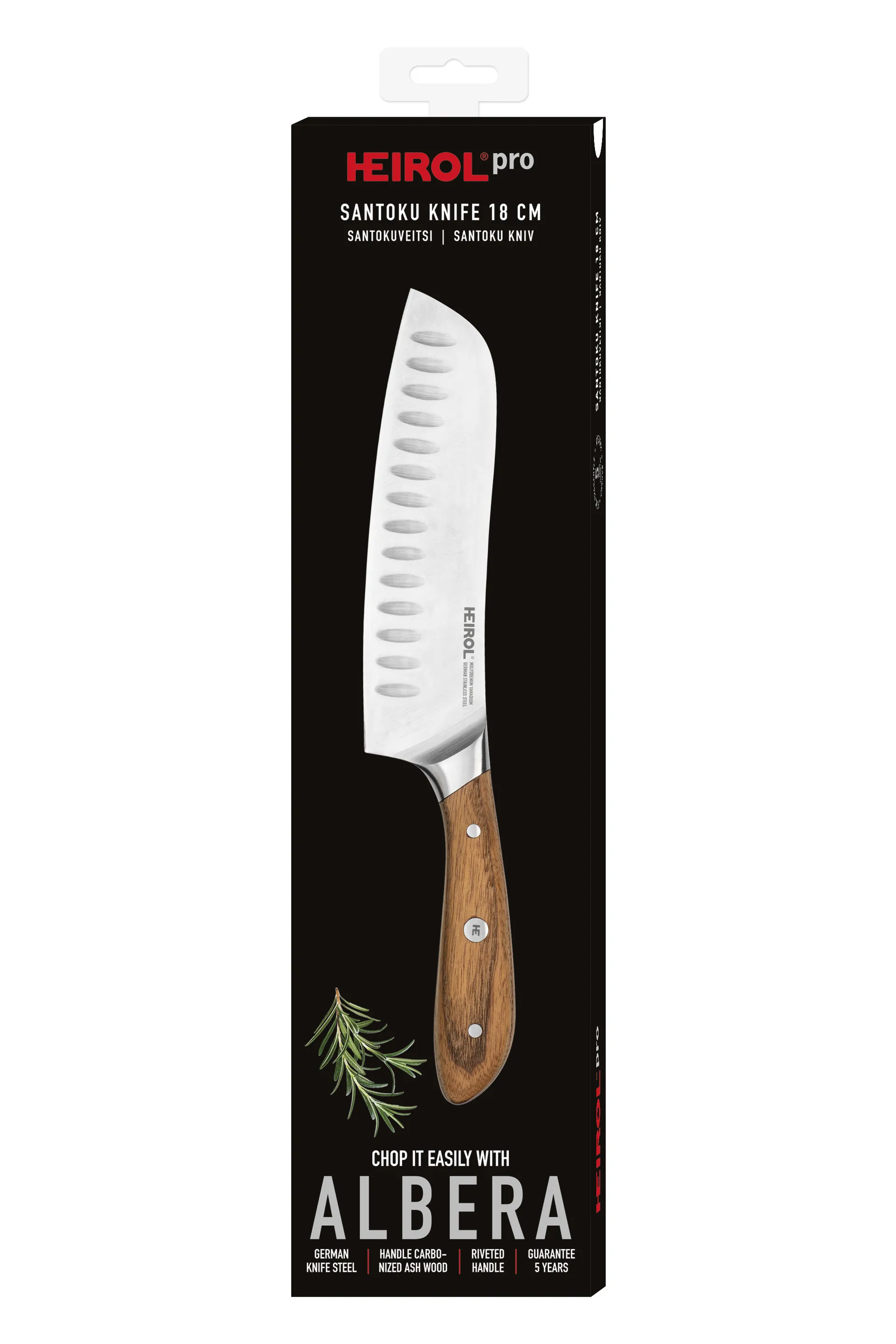 Heirol albera -santoku-veitsi, 18 cm Heirol
