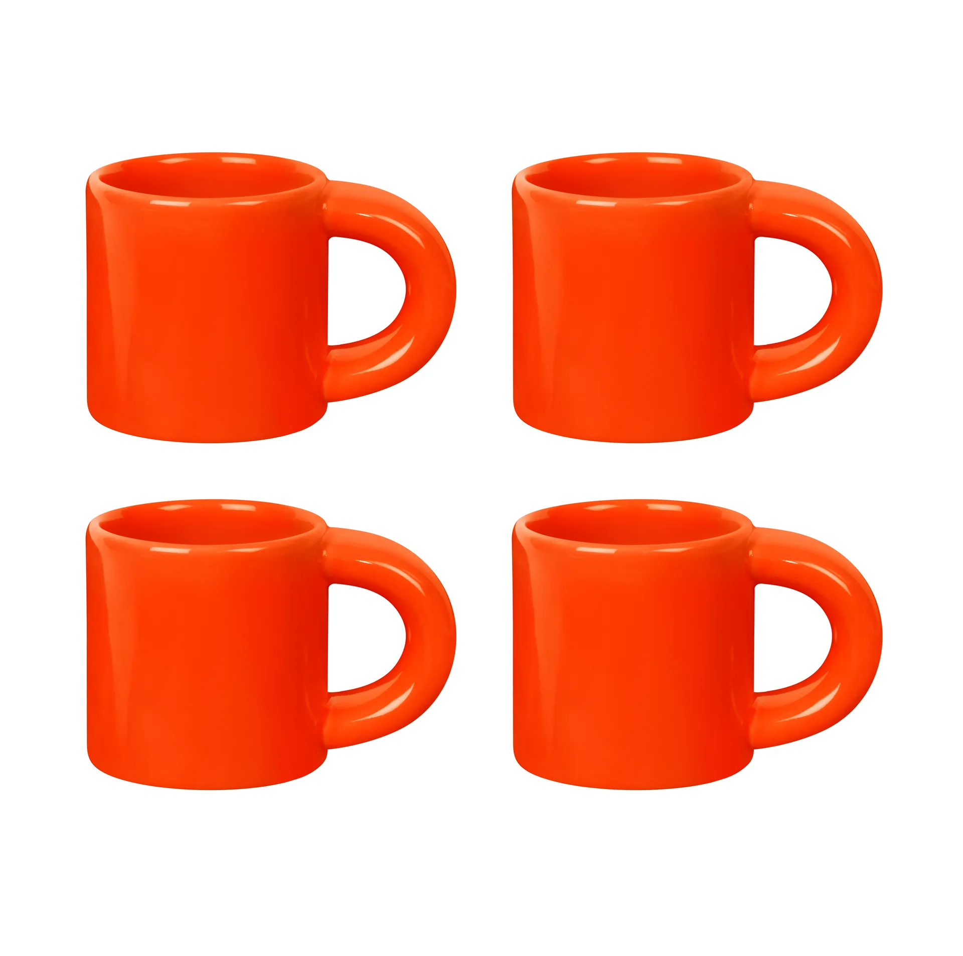Bronto espressokuppi 10 cl 4 kpl., Orange Hem