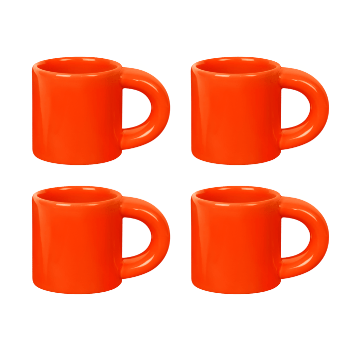 Bronto espressokuppi 10 cl 4 kpl. - Orange - Hem