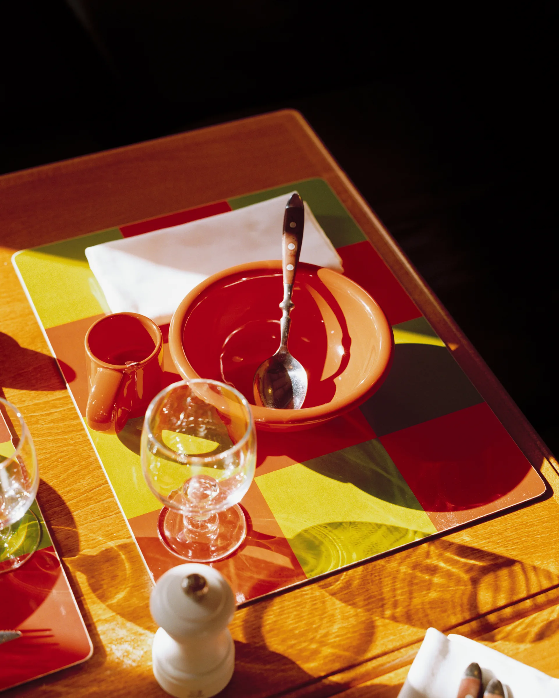 Check pöytätabletti 30x40 cm 2 kpl, Cream-black Hem