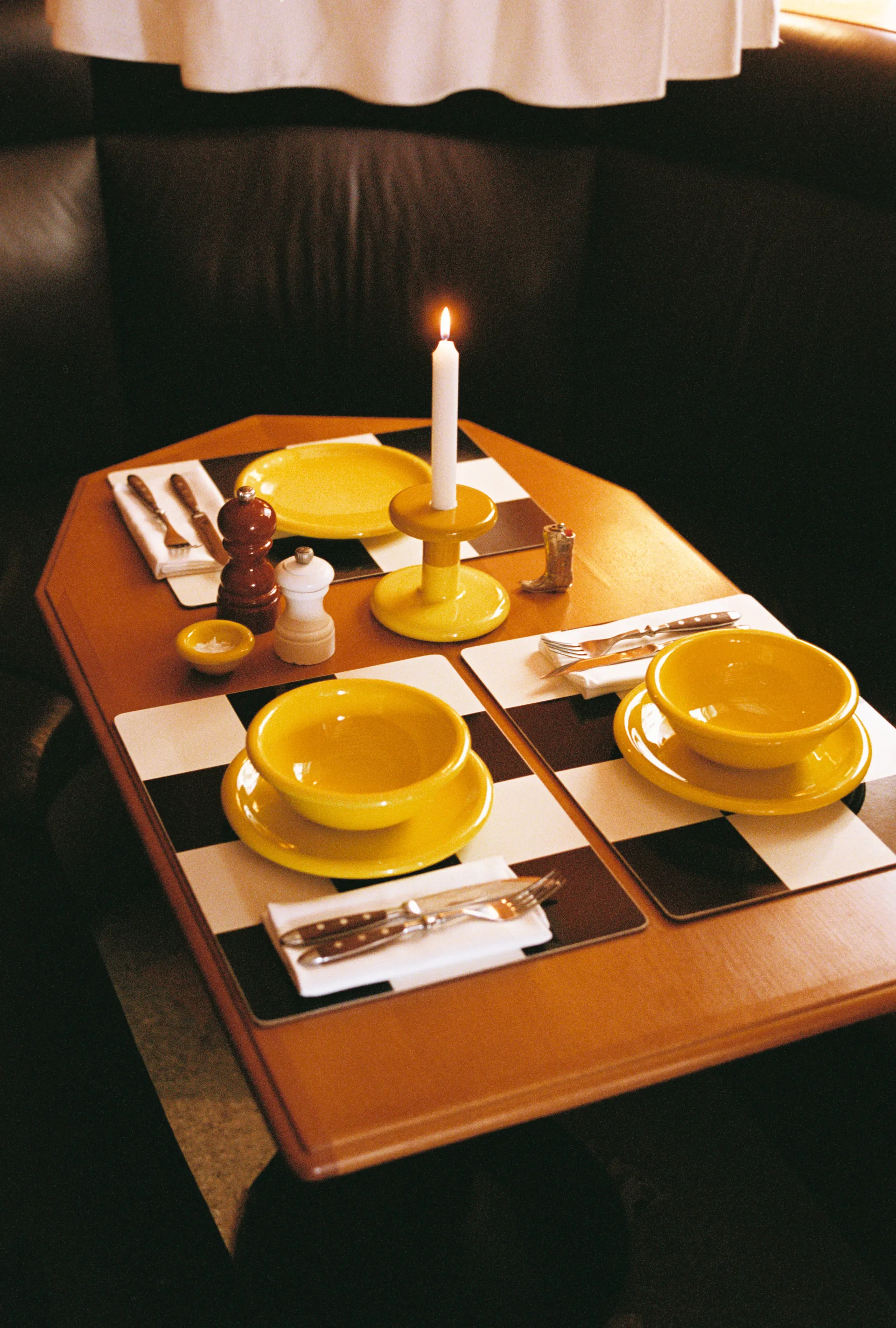 Check pöytätabletti 30x40 cm 2 kpl, Honey-pink Hem