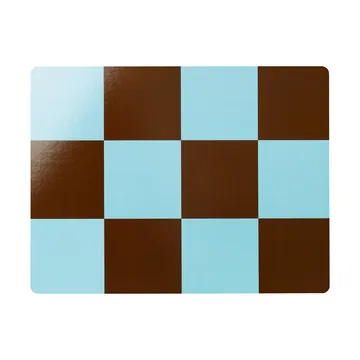 Check pöytätabletti 30x40 cm 2 kpl - Light blue-chocolate - Hem