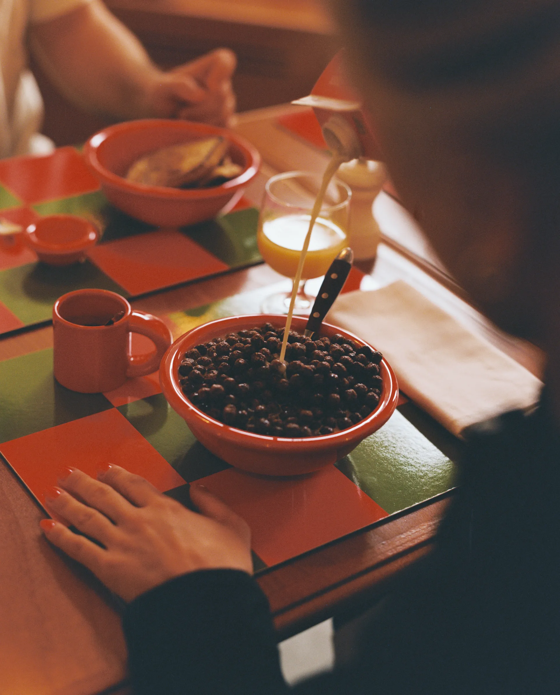 Check pöytätabletti 30x40 cm 2 kpl, Terracotta-cobalt Hem