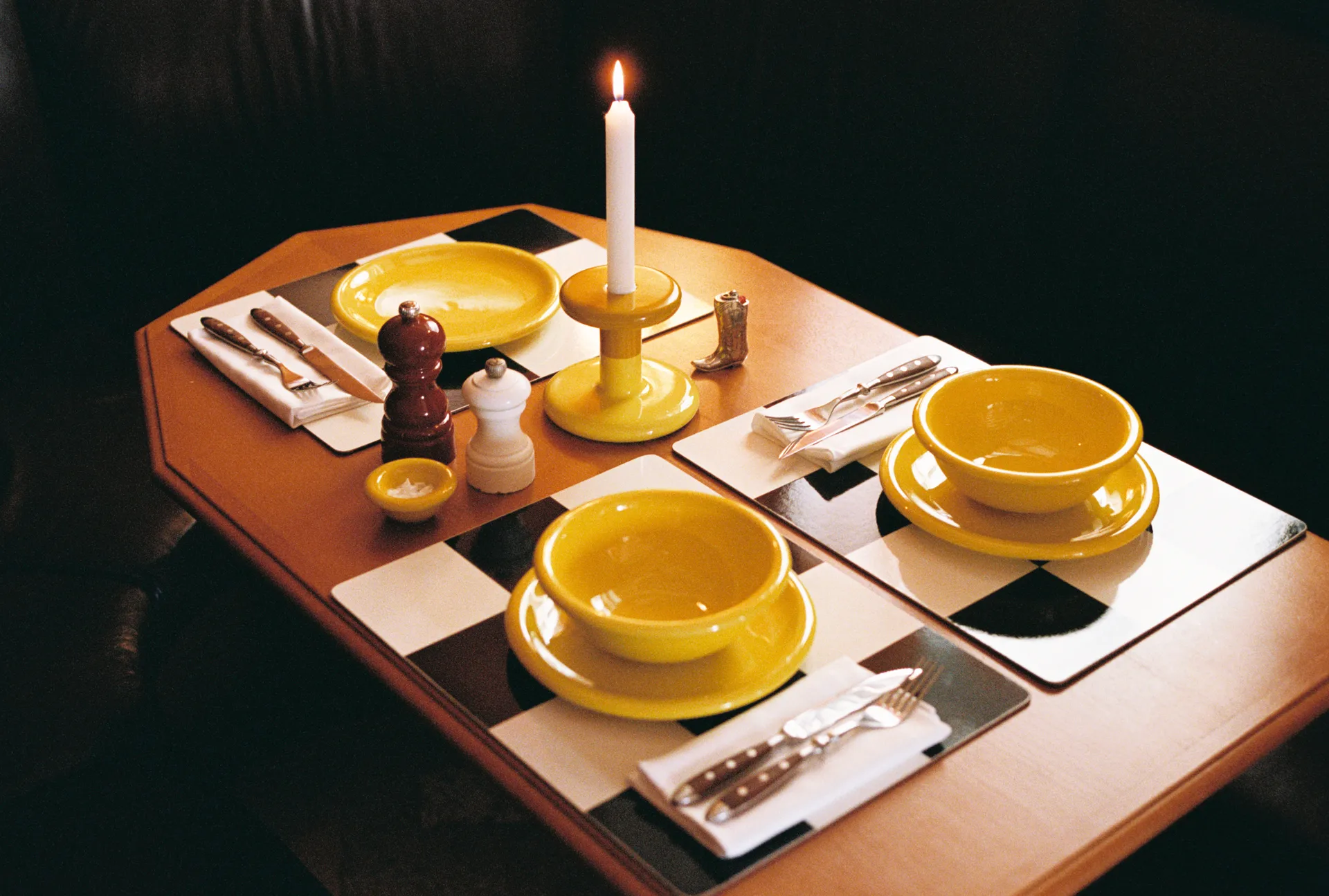 Check pöytätabletti 30x40 cm 2 kpl, Terracotta-cobalt Hem