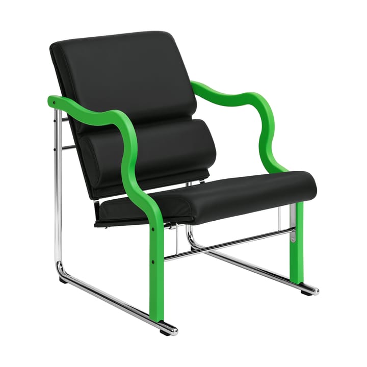 Experiment 501 lounge-nojatuoli - Green-black leather - Hem