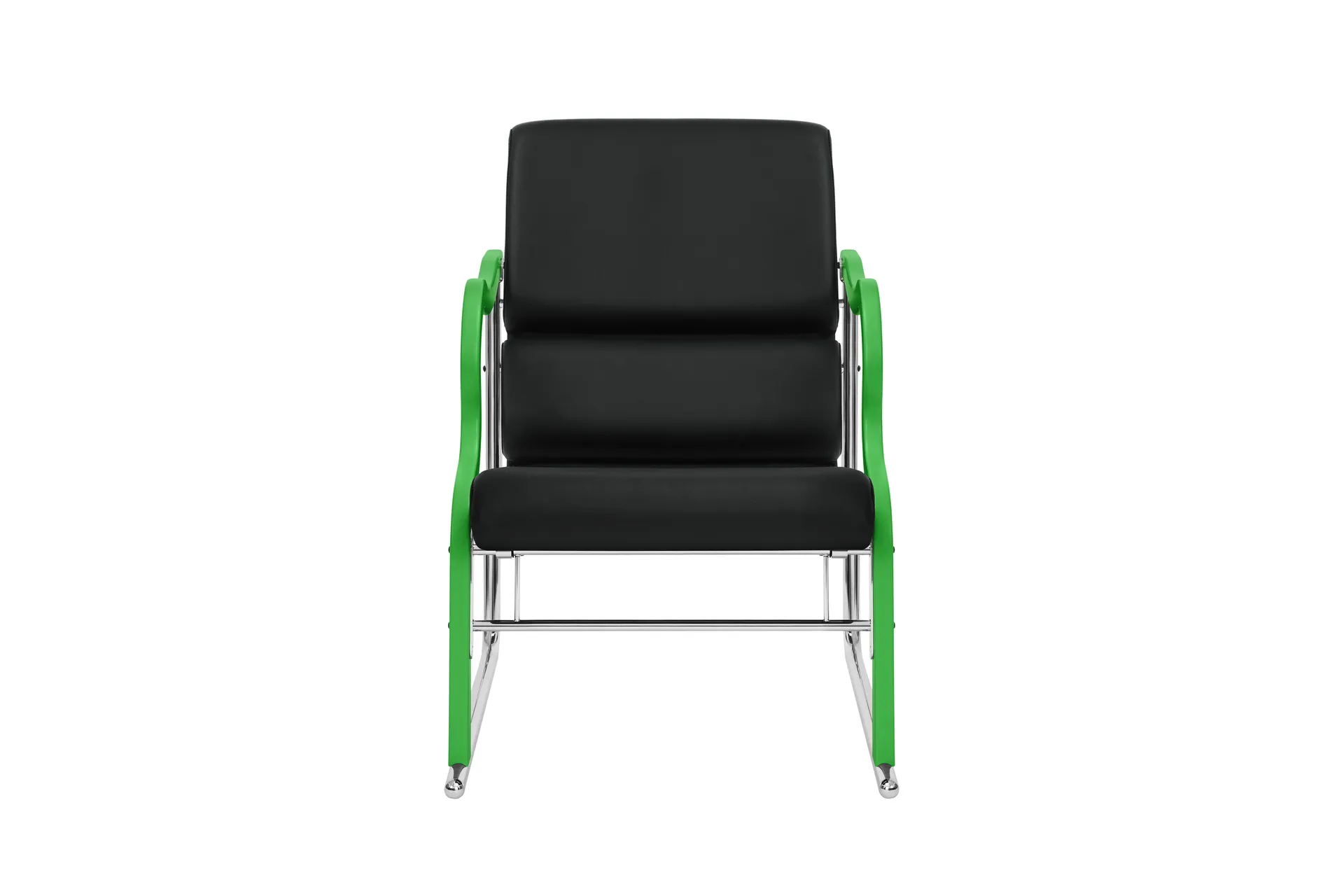 Experiment 501 lounge-nojatuoli, Green-black leather Hem