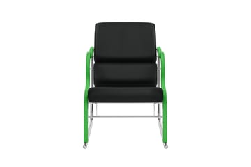 Experiment 501 lounge-nojatuoli - Green-black leather - Hem