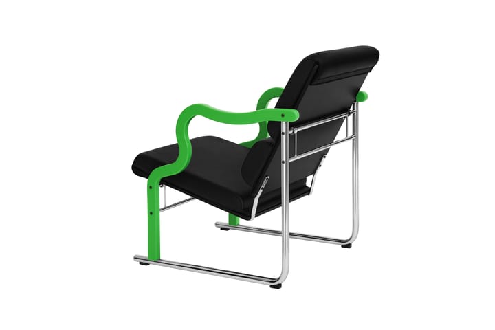 Experiment 501 lounge-nojatuoli, Green-black leather Hem