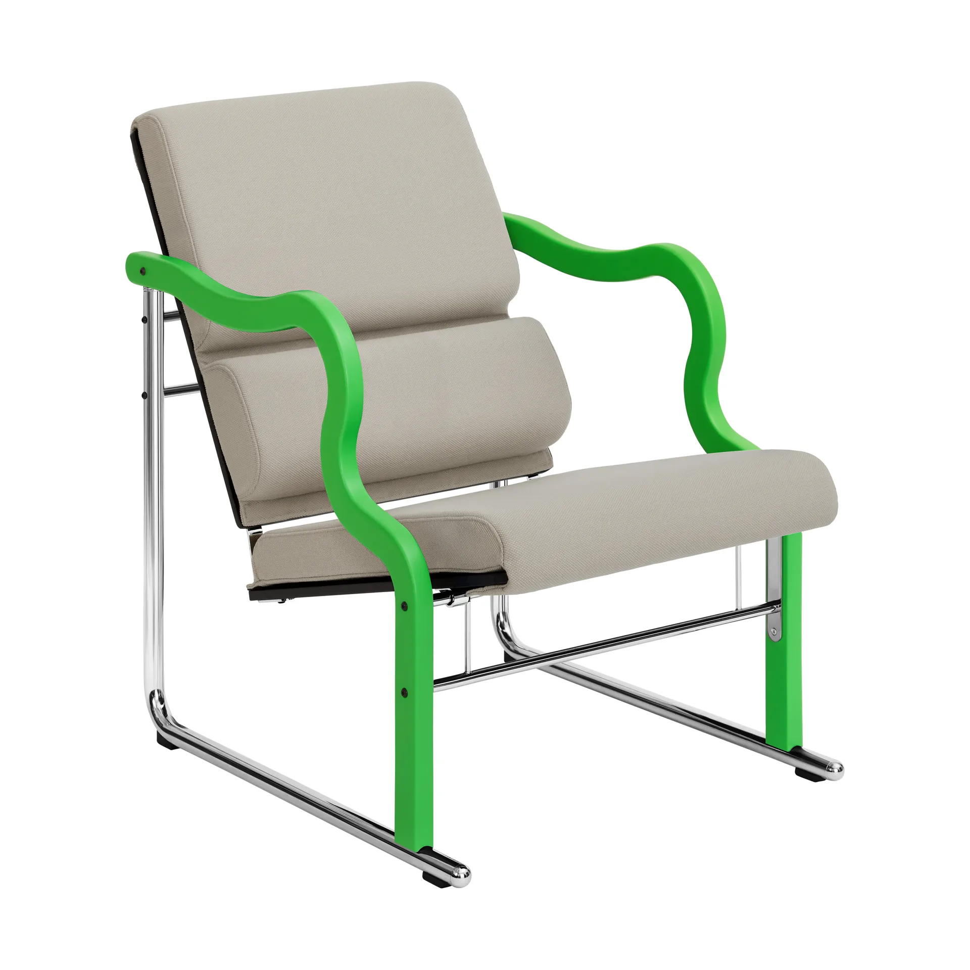 Experiment 501 lounge-nojatuoli, Green-light beige Hem
