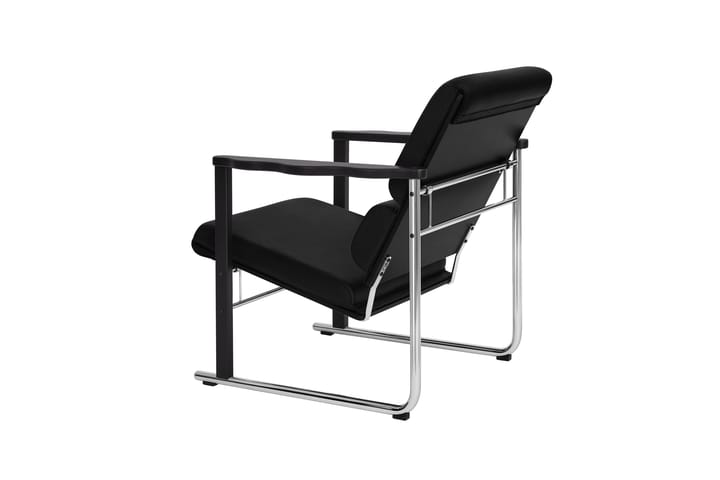 Experiment 502 lounge-nojatuoli, Black-black leather Hem