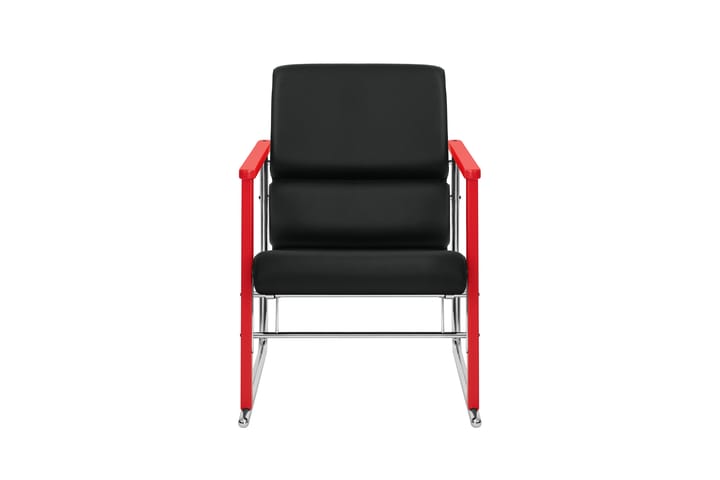 Experiment 503 lounge-nojatuoli, Red-black leather Hem