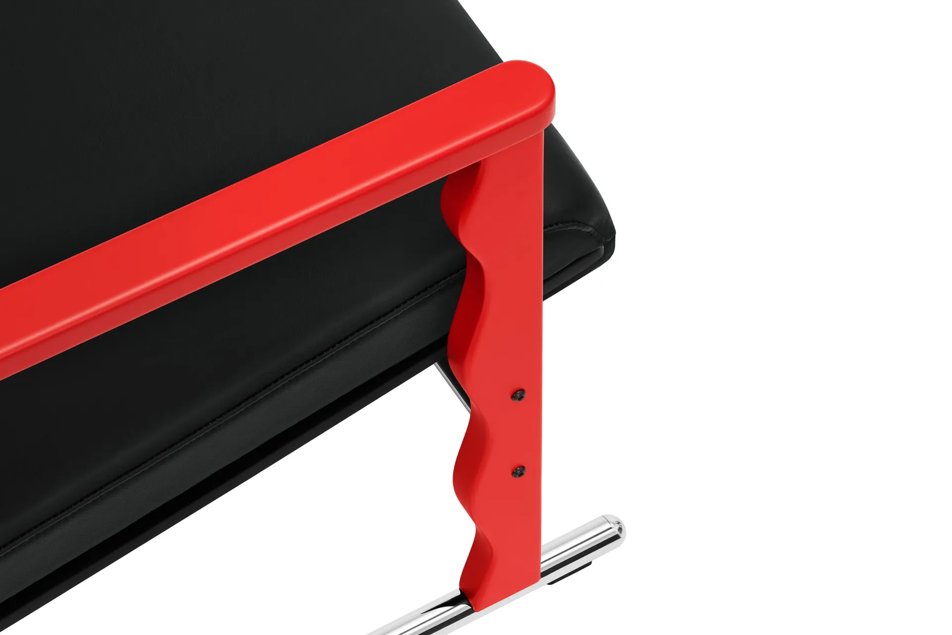 Experiment 503 lounge-nojatuoli, Red-black leather Hem