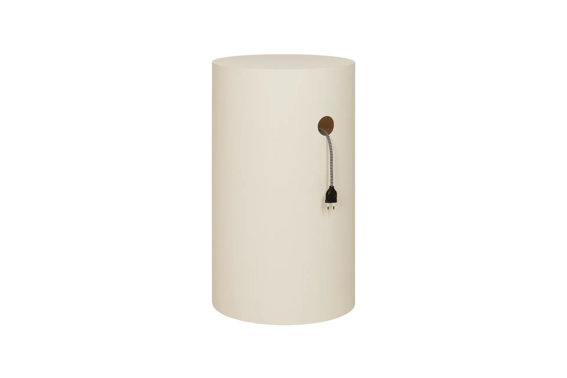 Hide jalusta Ø38x68 cm, Light ivory textured Hem