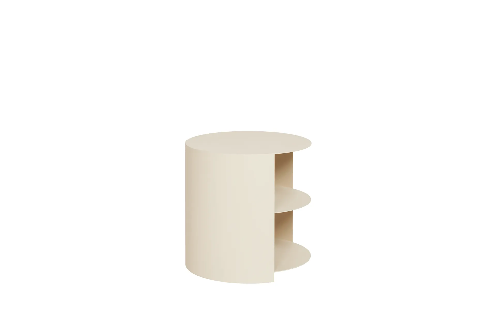 Hide sivupöytä Ø38x41 cm, Light ivory textured Hem