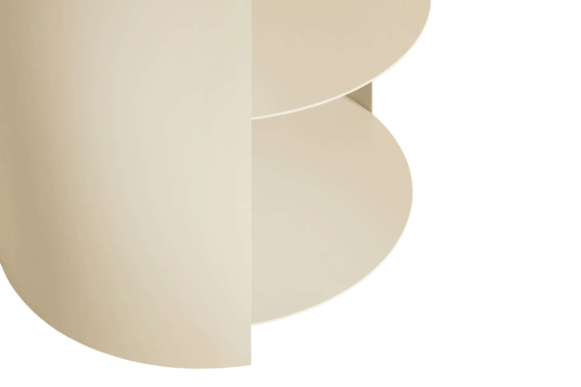 Hide sivupöytä Ø38x41 cm, Light ivory textured Hem