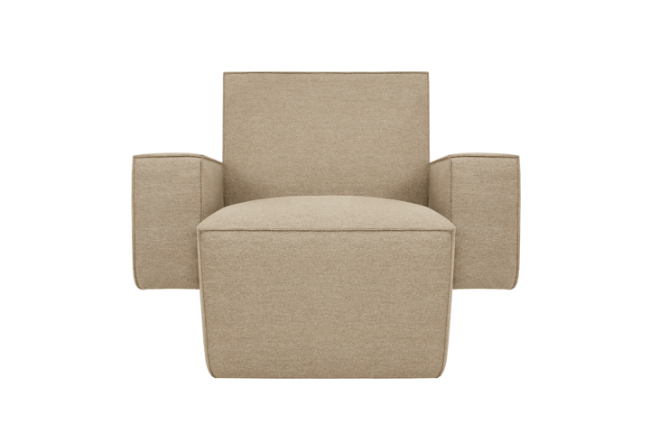 Hunk lounge-nojatuoli käsinojallinen, Beige Hem