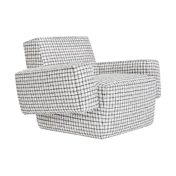 Hunk lounge-nojatuoli käsinojallinen - Checkered black/white - Hem