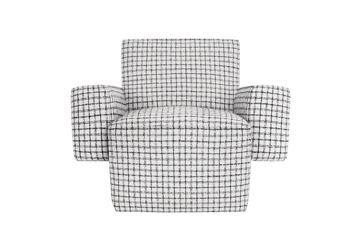 Hunk lounge-nojatuoli käsinojallinen - Checkered black/white - Hem