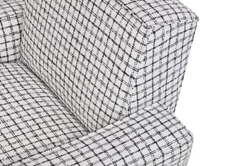 Hunk lounge-nojatuoli käsinojallinen - Checkered black/white - Hem