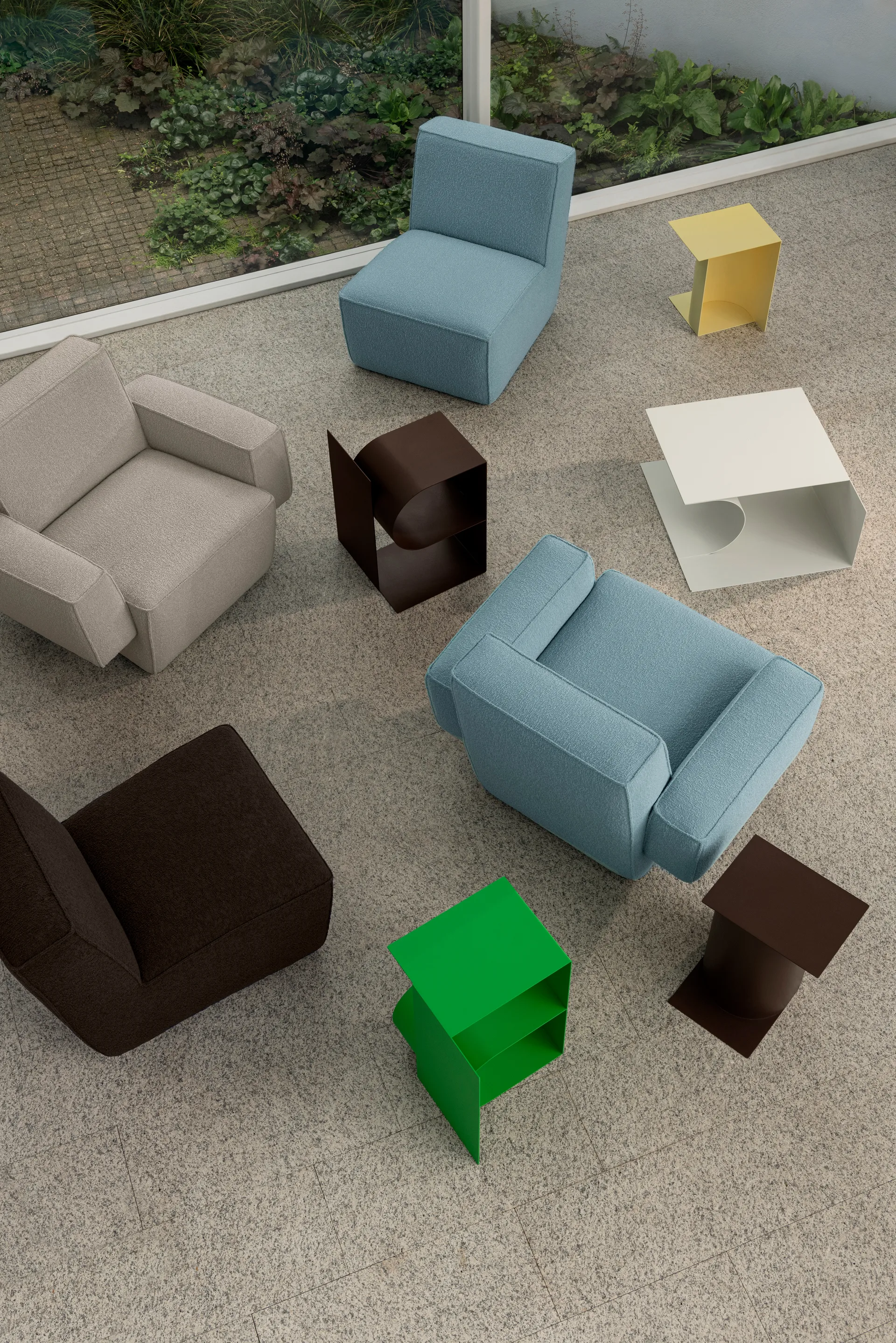 Hunk lounge-nojatuoli käsinojallinen, Icicle Hem