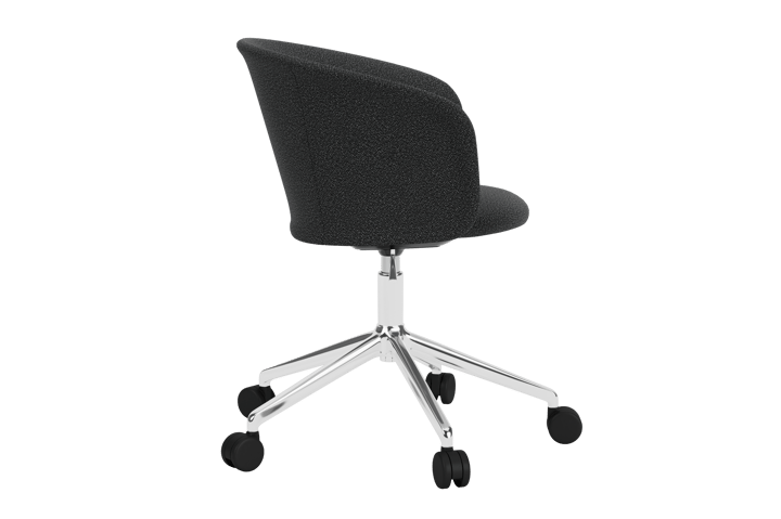 Kendo Swivel toimistotuoli jossa on 5 pyörää, Graphite-polished aluminium Hem