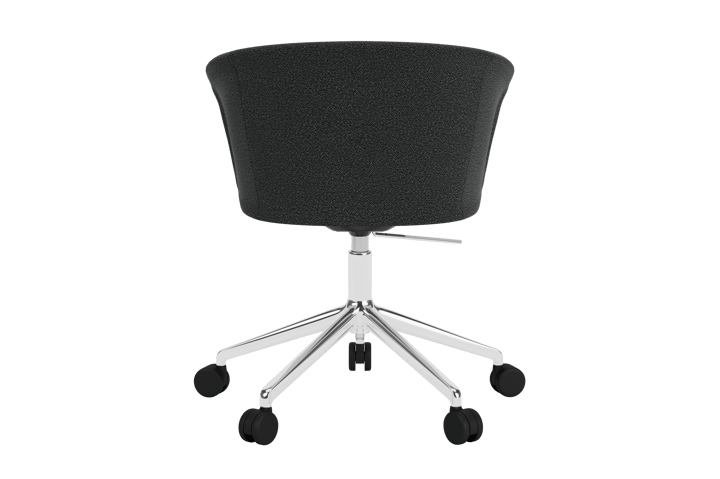 Kendo Swivel toimistotuoli jossa on 5 pyörää, Graphite-polished aluminium Hem