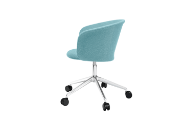 Kendo Swivel toimistotuoli jossa on 5 pyörää - Icicle-polished aluminium - Hem