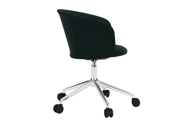 Kendo Swivel toimistotuoli jossa on 5 pyörää, Pine-polished aluminium Hem