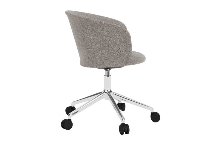 Kendo Swivel toimistotuoli jossa on 5 pyörää, Porcelain-polished aluminium Hem