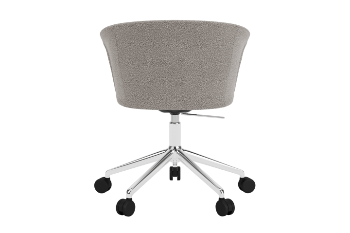 Kendo Swivel toimistotuoli jossa on 5 pyörää, Porcelain-polished aluminium Hem