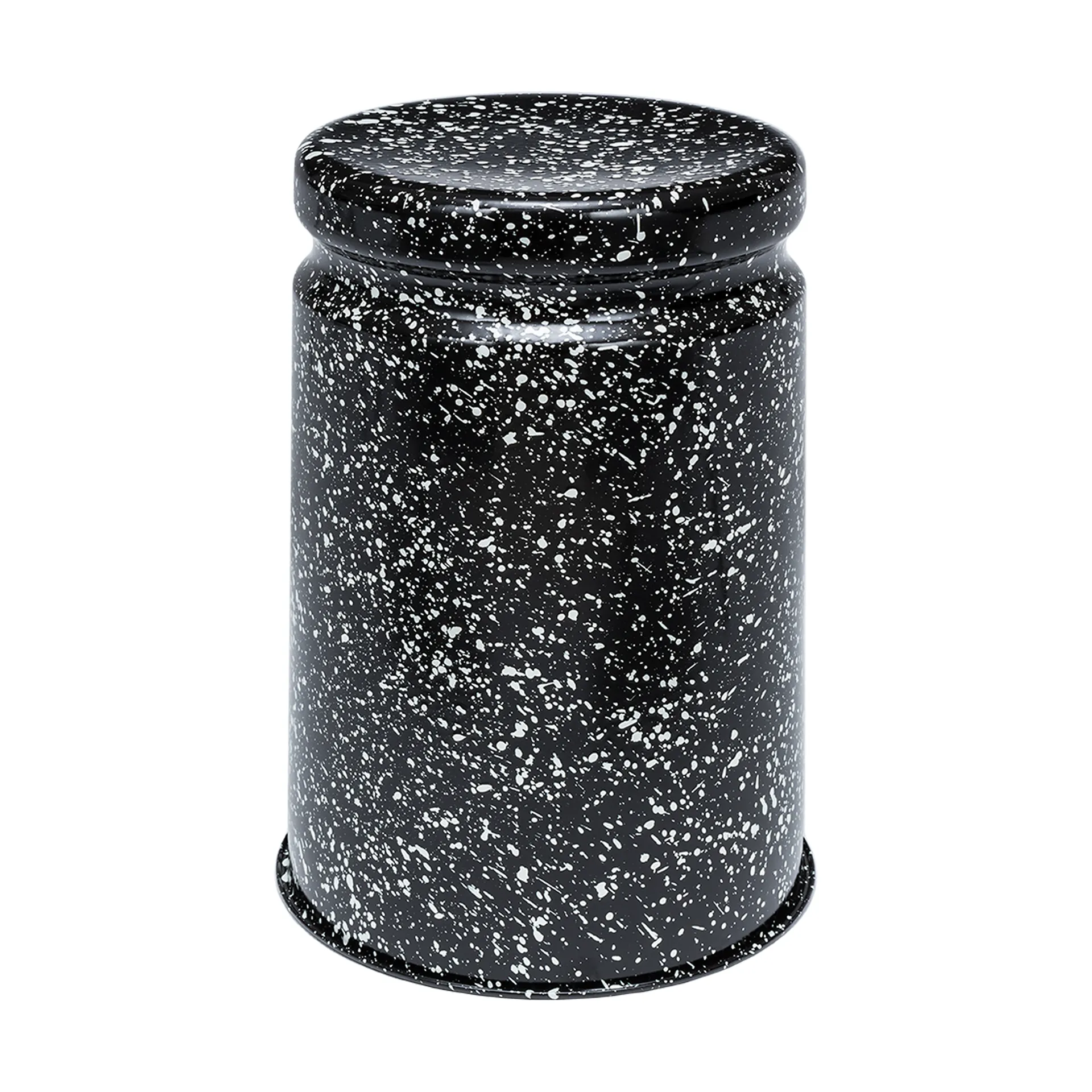 Last jakkara Ø32x44 cm, Black-white splatter Hem