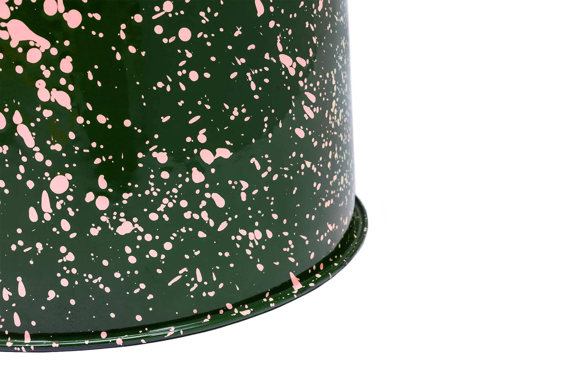 Last jakkara Ø32x44 cm, Green-pink splatter Hem