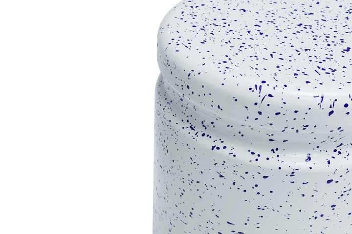 Last jakkara Ø32x44 cm, White-blue splatter Hem