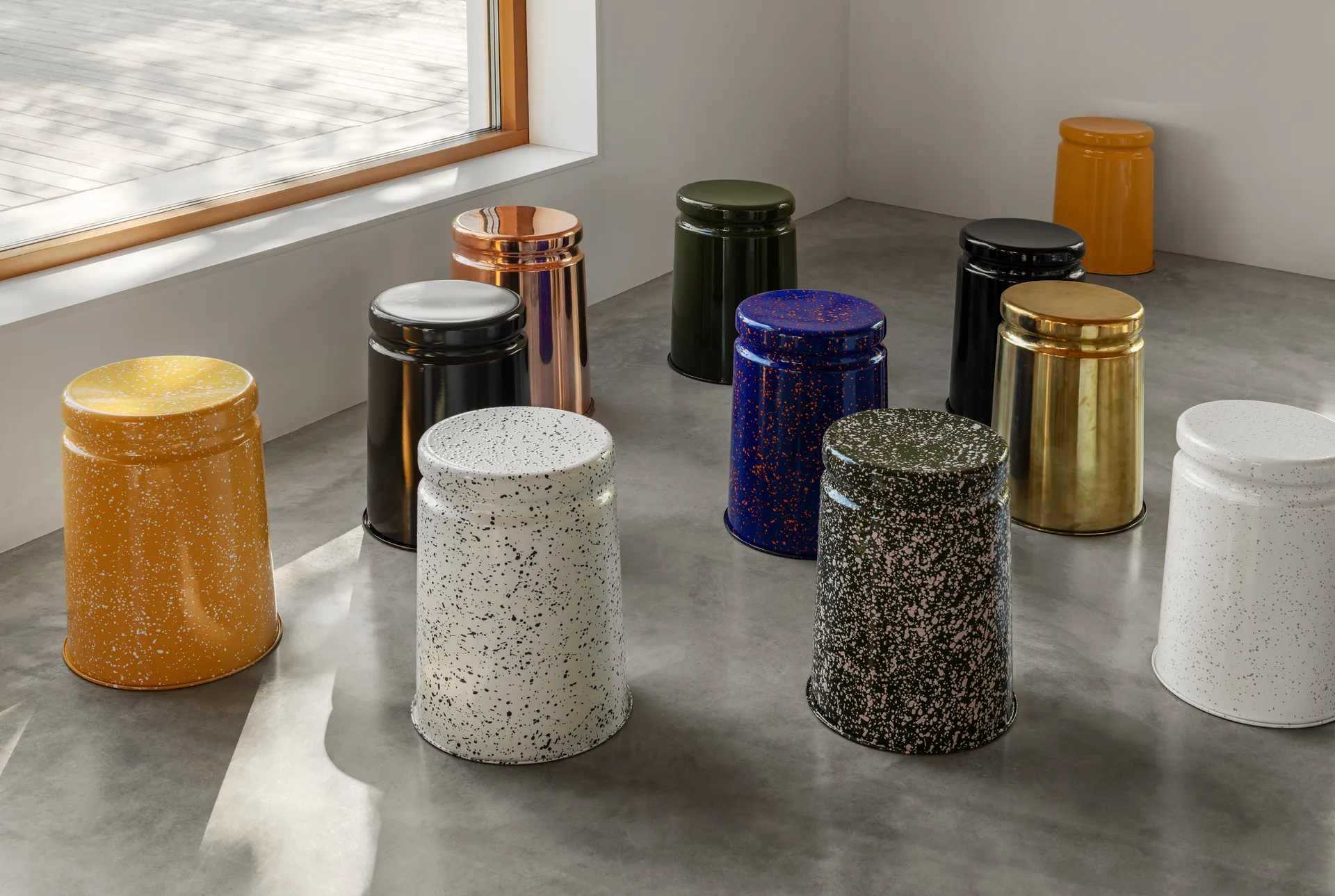 Last jakkara Ø32x44 cm, White Hem