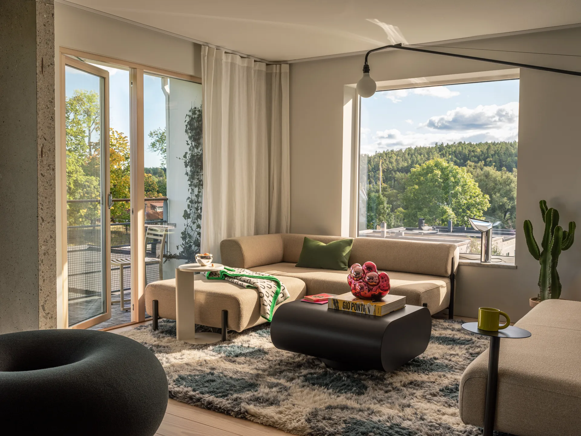 Lolly sivupöytä 56 cm, Cream matte Hem