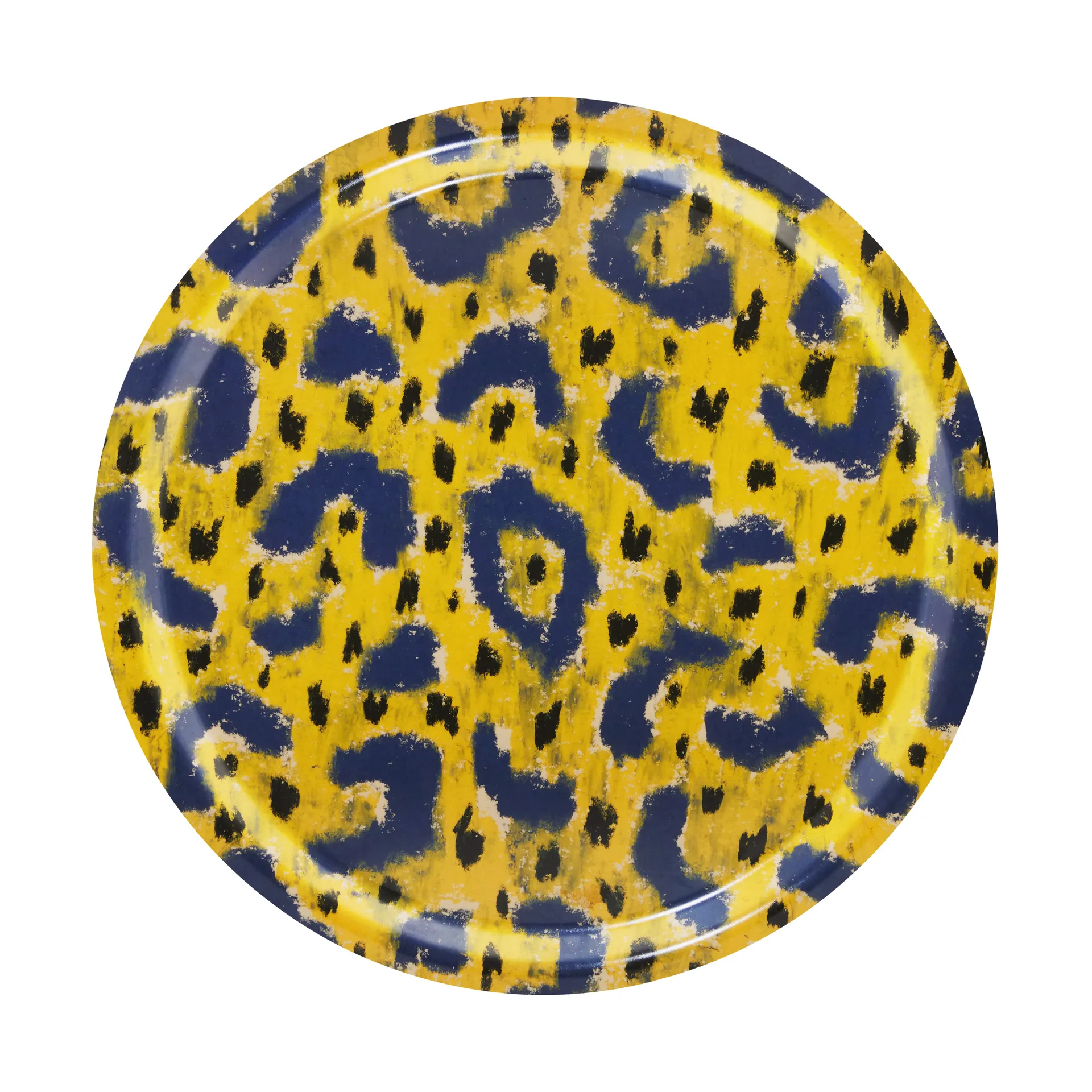 Monster tarjotin Medium Ø49 cm, Ochre yellow-grey-black Hem