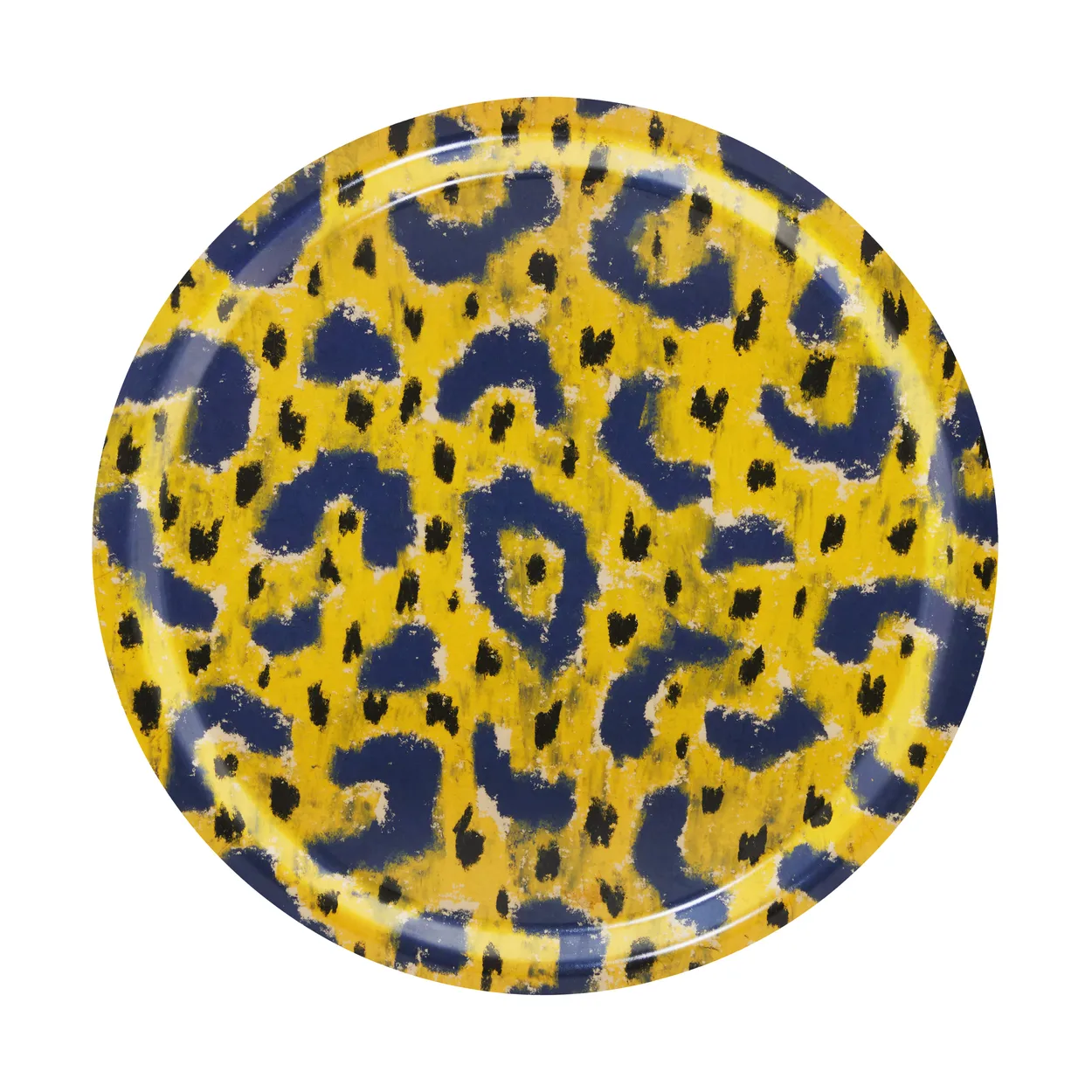 Hem Monster tarjotin Medium Ø49 cm Ochre yellow-grey-black