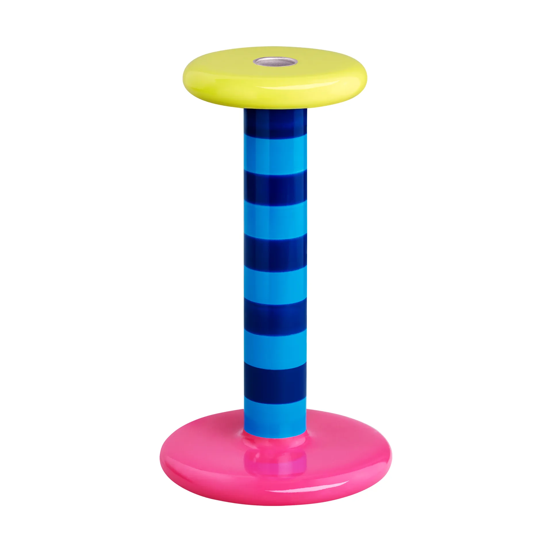 Pesa kynttilänjalka High 23 cm, Sky blue-night blue stripe Hem