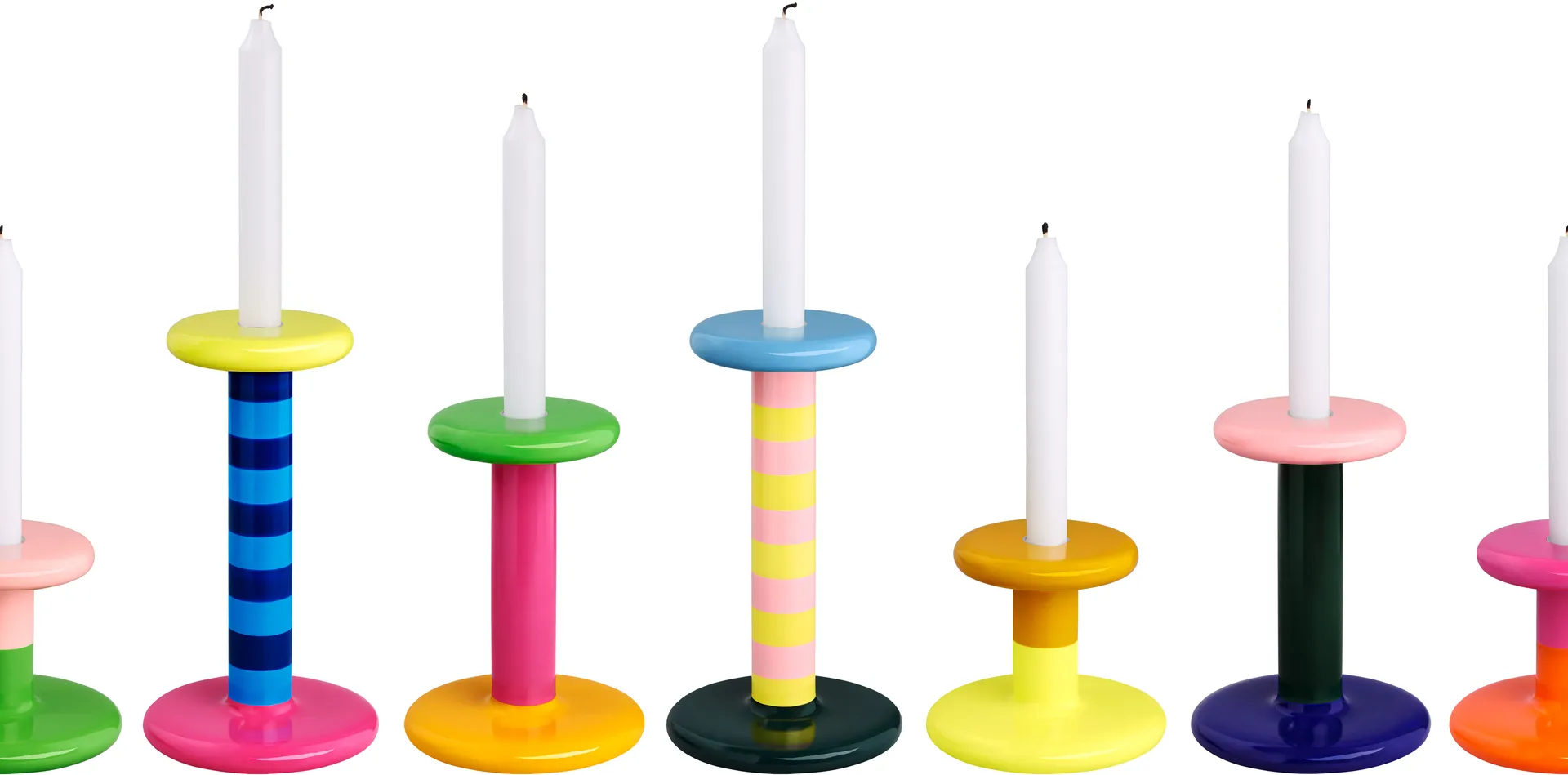 Pesa kynttilänjalka Low 11 cm, Pink-green Hem