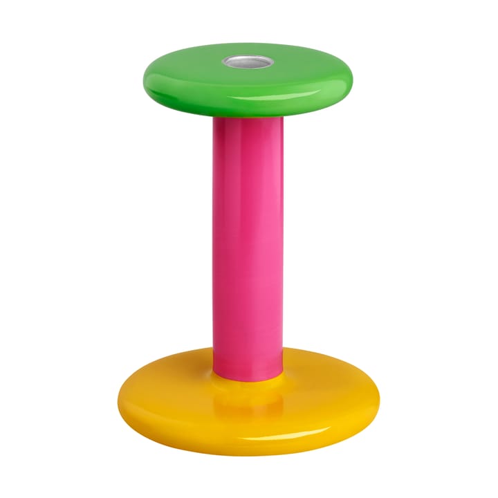 Pesa kynttilänjalka Medium 18 cm - Green-magenta-honey yellow - Hem