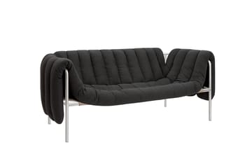 Puffy 2,5-istuttava sohva 205 cm - Anthracite-ruostumaton teräs - Hem