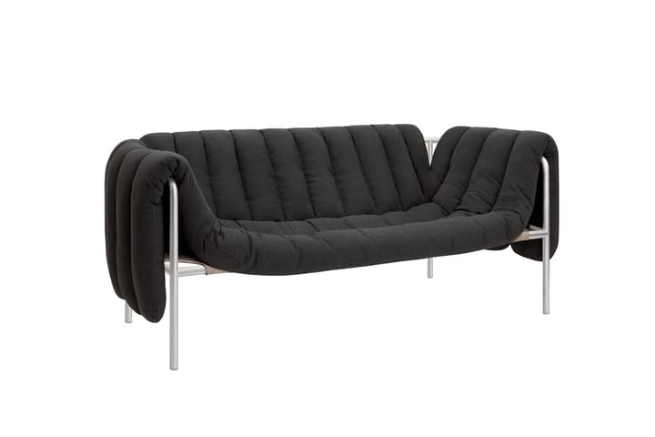 Puffy 2,5-istuttava sohva 205 cm, Anthracite-ruostumaton teräs Hem