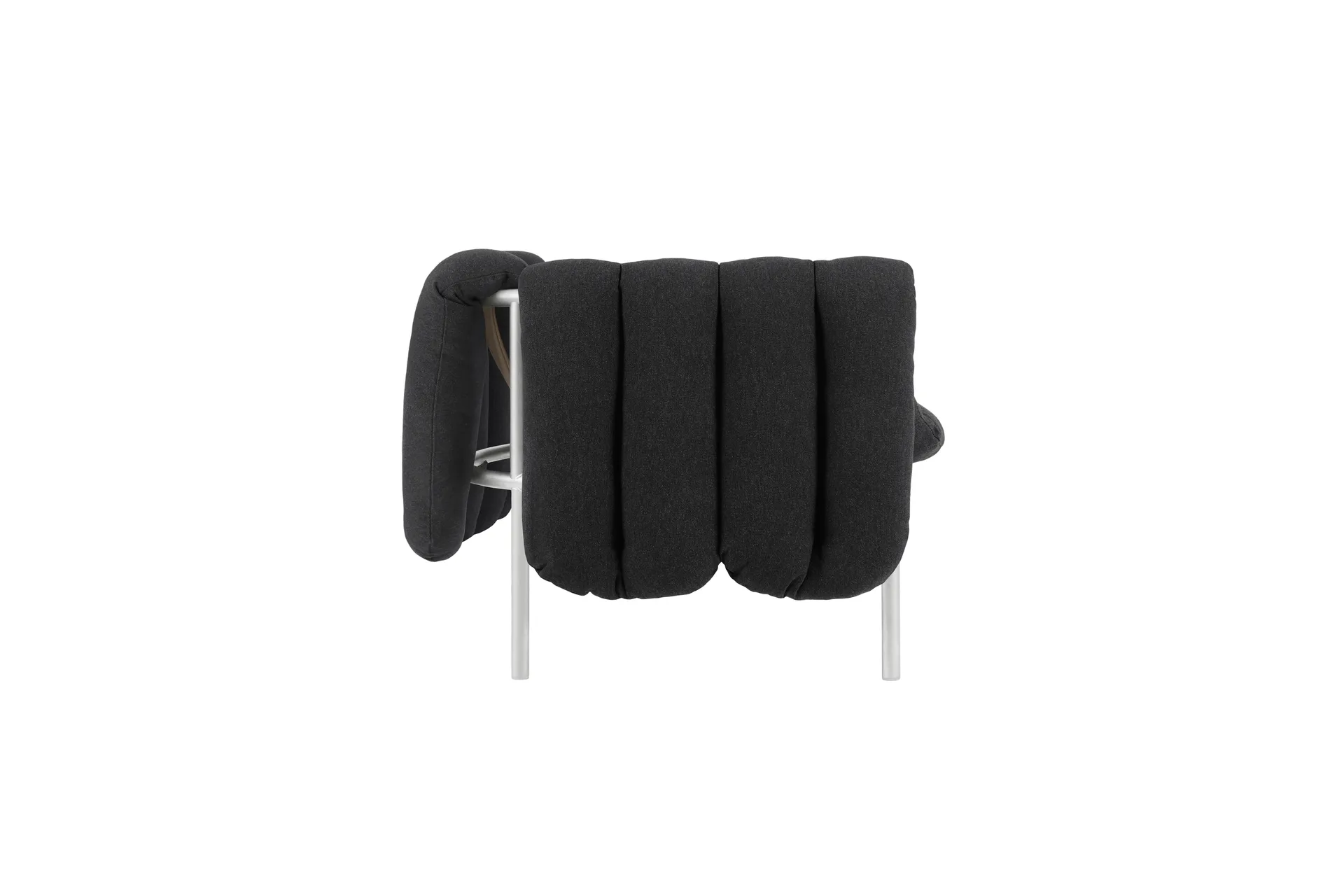 Puffy 2,5-istuttava sohva 205 cm, Anthracite-ruostumaton teräs Hem