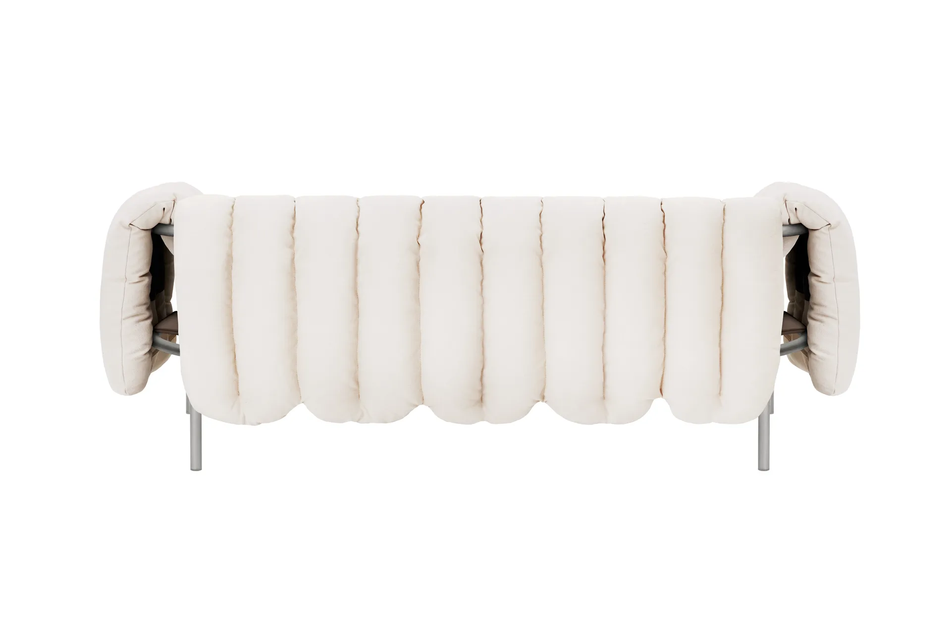 Puffy 2,5-istuttava sohva 205 cm, Natural-ruostumaton teräs Hem