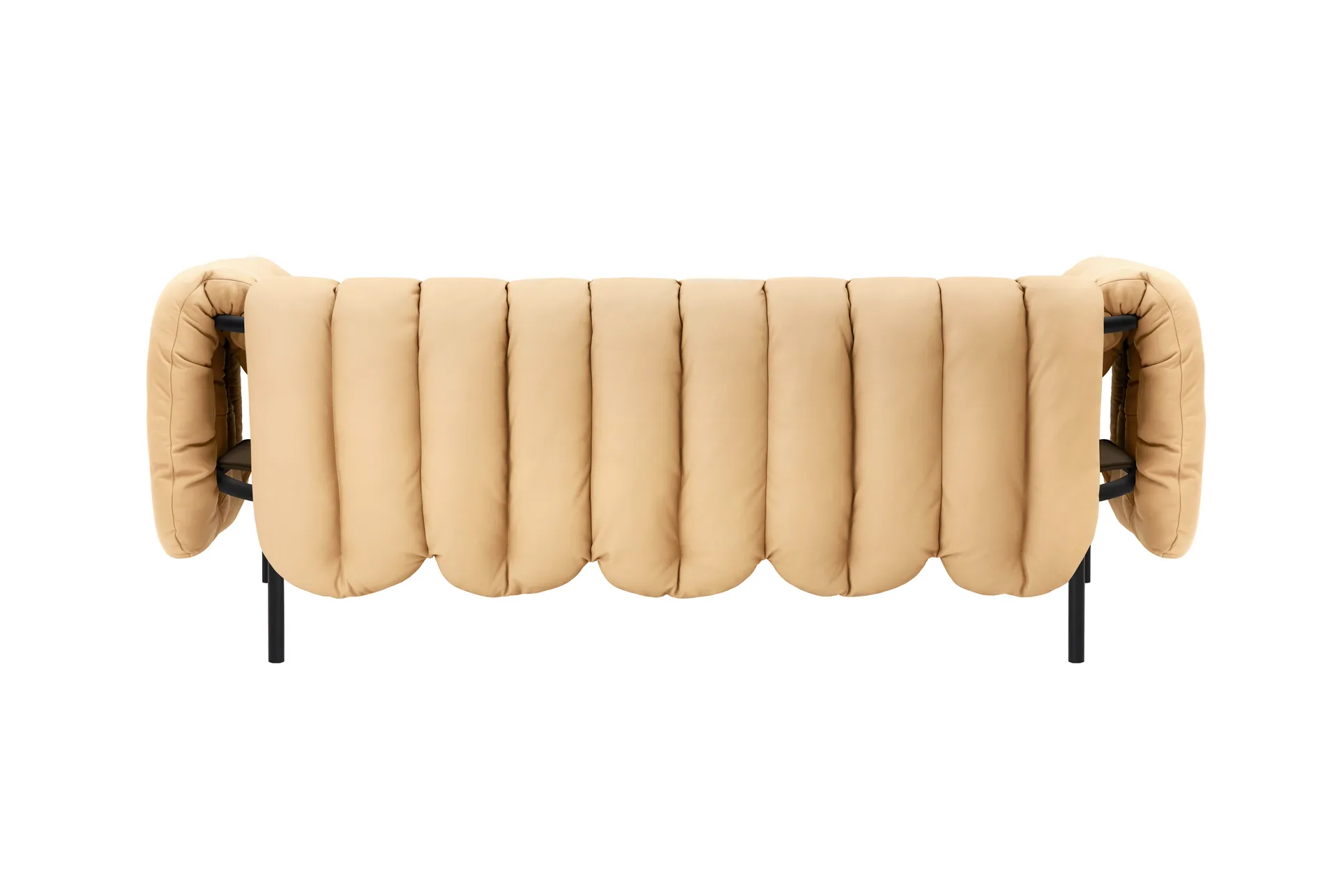 Puffy 2,5-istuttava sohva 205 cm, Sand leather-black grey Hem